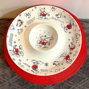 Disney Mickey Sketchbook Chip & Dip Bowl NWT